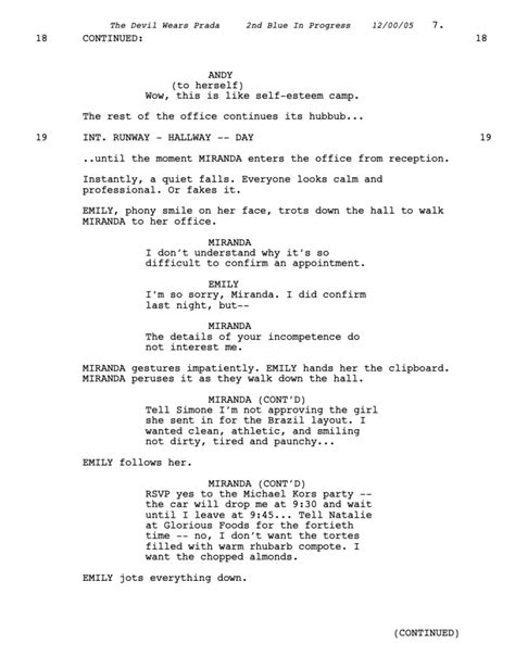 devil wears prada interview scene script|the devil wears prada script pdf.